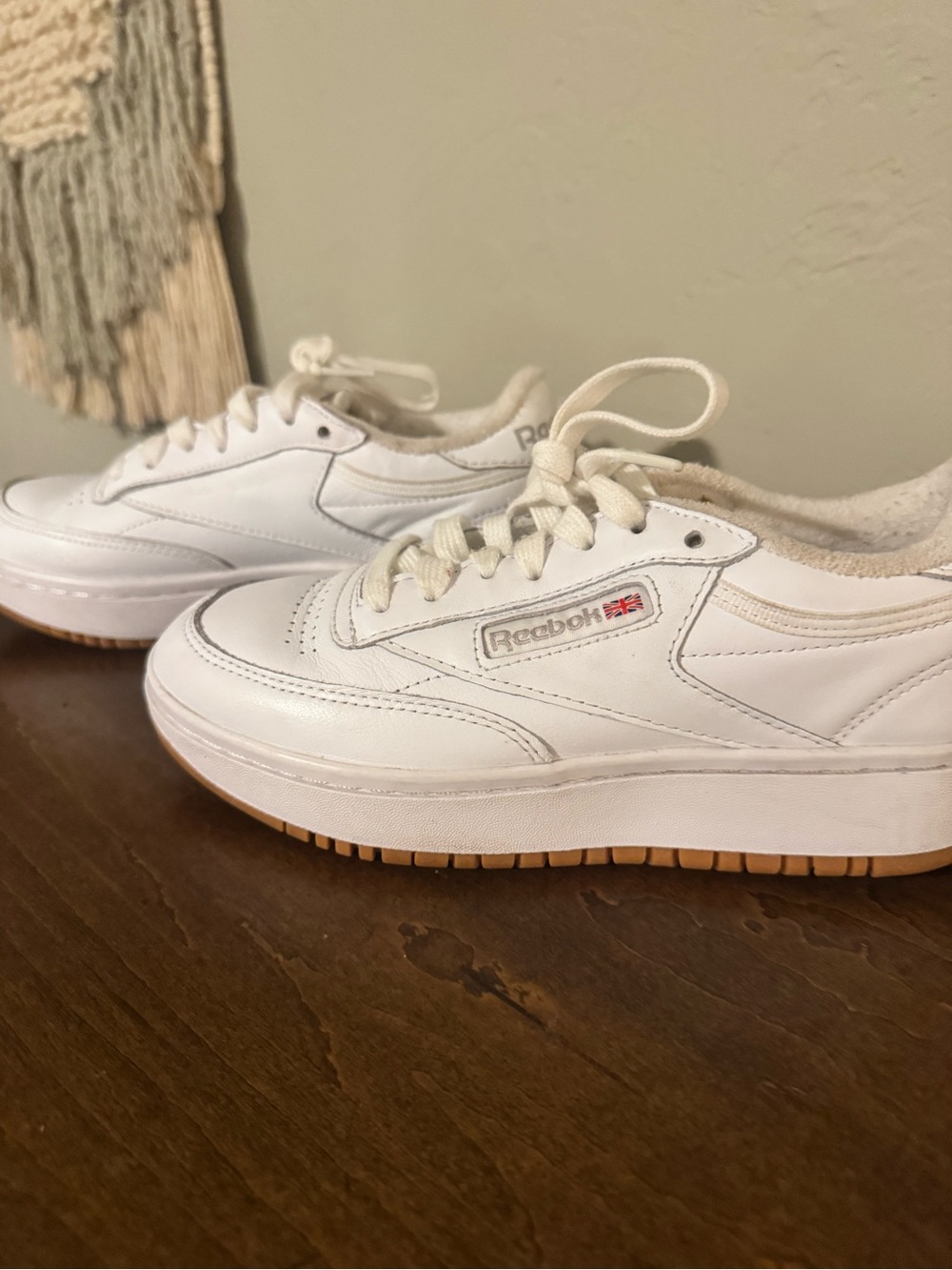 Reebok Women's Club C Double platform sneakers in the White - Great Condition